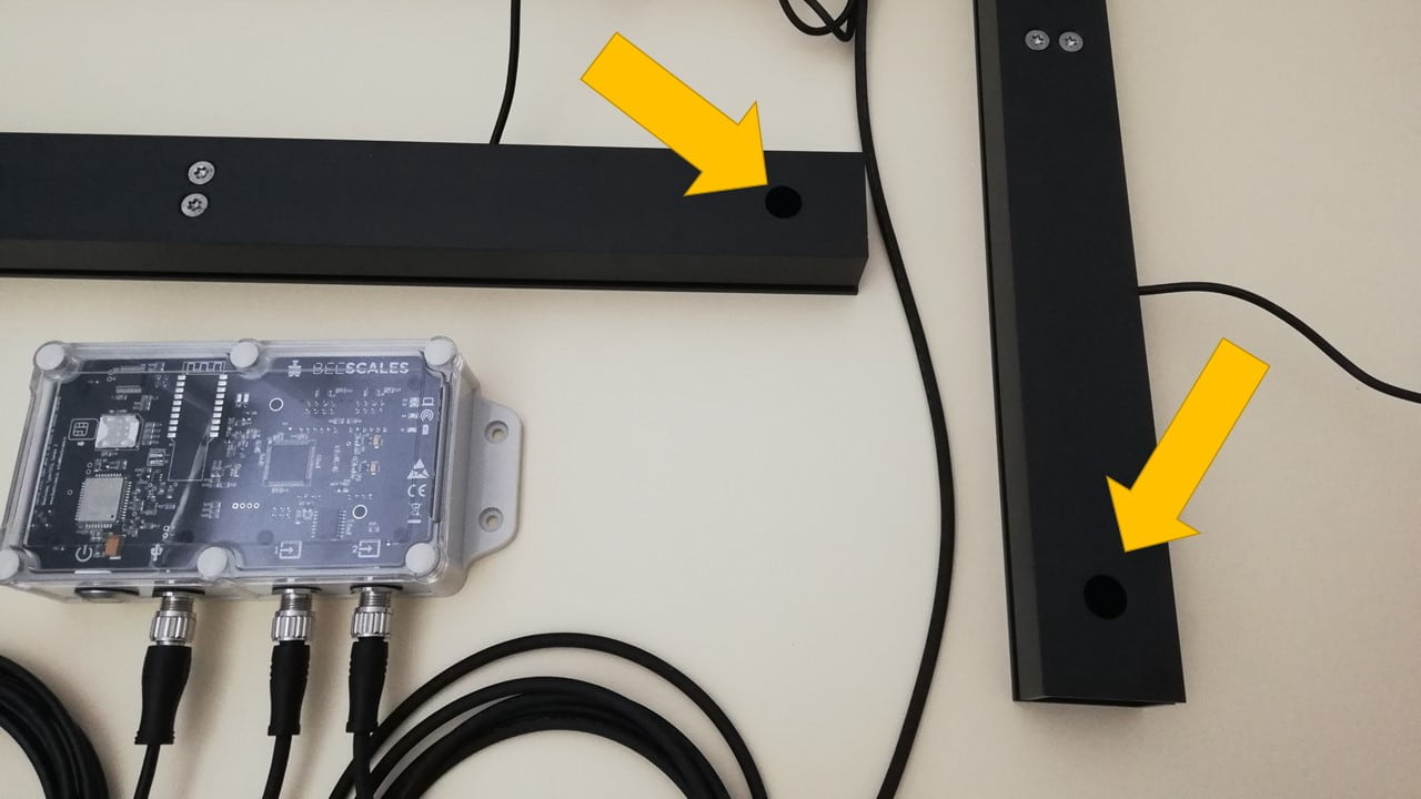 Posizionamento corretto dei sensori di peso