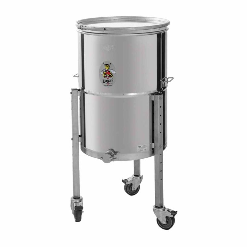 Serbatoio d'invasamento Logar 200 kg su ruote, con fondo inclinato
