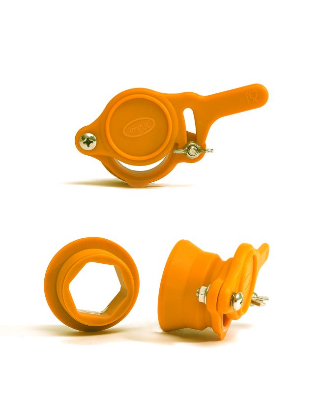 Rubinetto per miele 6/4'' in plastica con dado