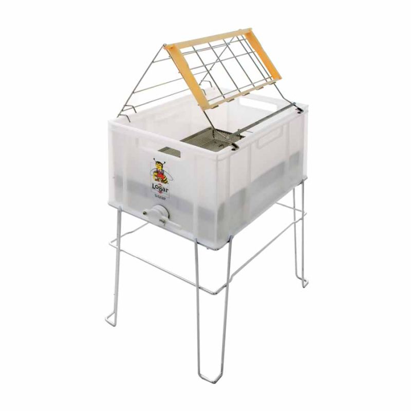 Vasca per disopercolatura in PVC con supporto e fondo a griglia (orizzontale)