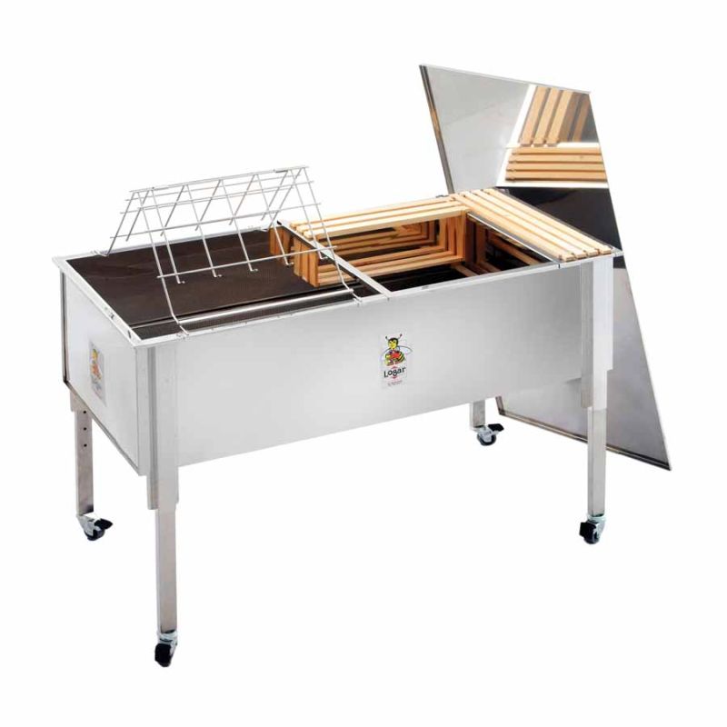 Logar vasca per disopercolare con coperchio in acciaio inox