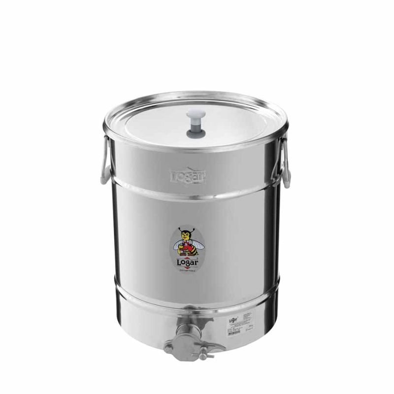 Contenitore di travaso Logar 35 kg con fondo inclinato e coperchio di appoggio