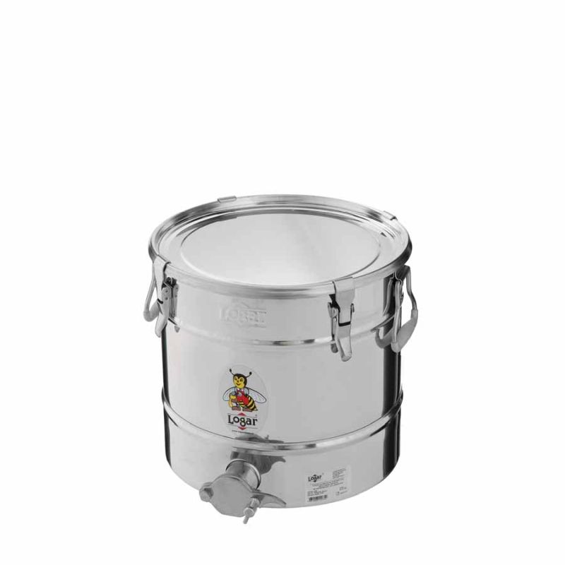 Logar Serbatoio di riempimento 25 kg con fondo inclinato, 4 chiusure a morsetto