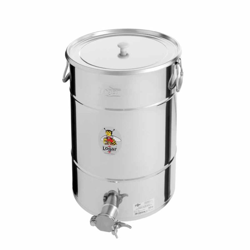 Logar Contenitore per imbottigliamento miele 50 kg con rubinetto