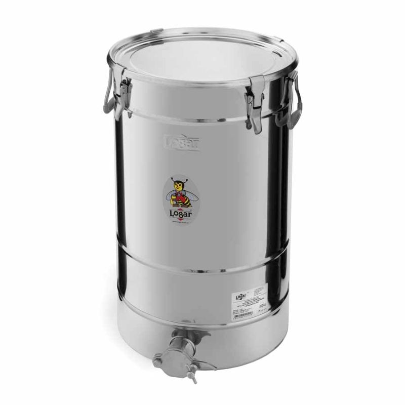 Contenitore LOGAR 50 kg con fondo inclinato, 4 ganci di serraggio